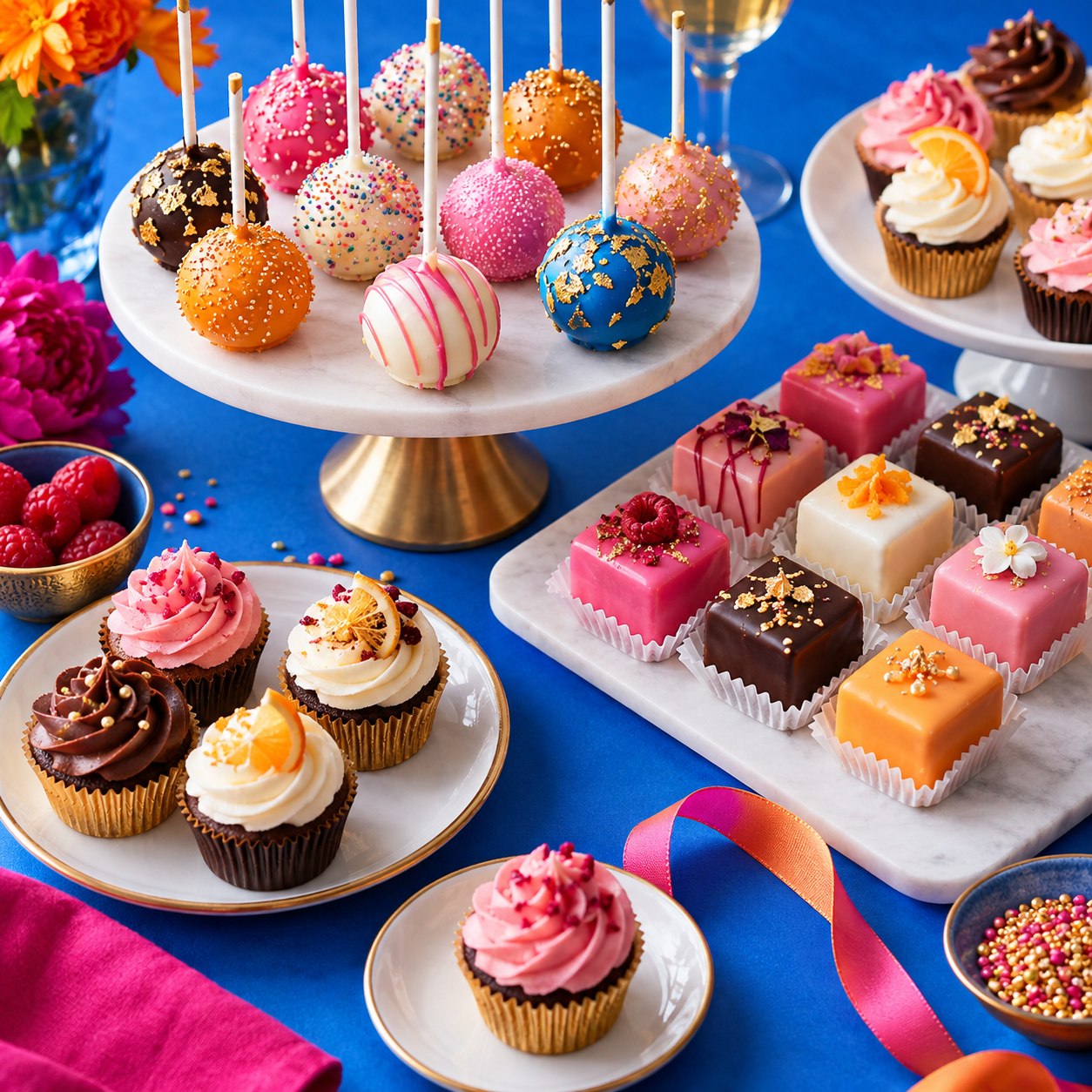 Colorful custom cake pops, cupcakes, and baked treats available in North Phoenix
