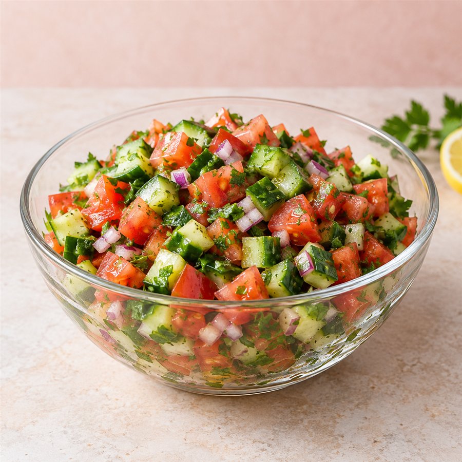 Fresh chopped Israeli salad